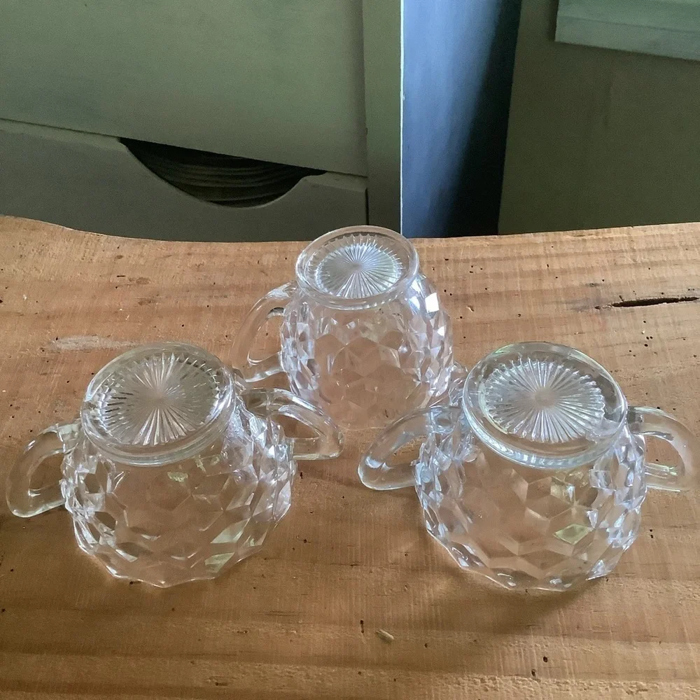 Vintage Fostoria Mini Cream Sugar Set